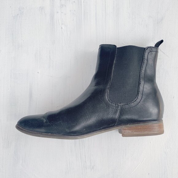 Black Leather Dolce Vita Coraline Chelsea Boots - Picture 1 of 9
